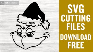 Grinch Face Cutting Svg Free Cut File for Cricut