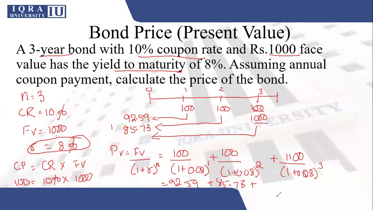 Unit 7.3-1 || Bond Valuation || How to calculate bond price?