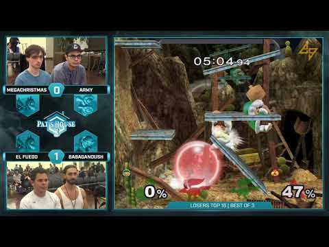 Top Shelf | Army & MegaChristmas vs. El Fuego & Babaganoush | SSBM Doubles Losers Top 16 | PH3
