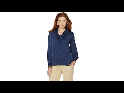 Wendy Williams Cowl Neck Poet Blouse