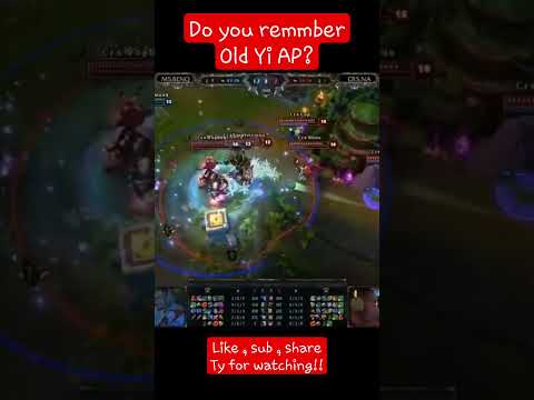 Do you remmeber Old Master Yi AP? ( alex ich old pro player make penta with ap yi )  #lol