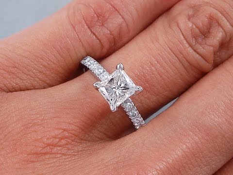 1.25 ctw 1.00 Princess Cut Diamond Ring H SI1