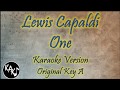 Lewis Capaldi - One Karaoke Lyrics Instrumental Cover Original Key A