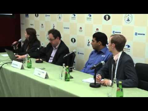 The FIDE World Chess Championship Match. Game 11.  Press conference. Part 1