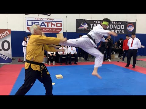 Mother and son Taekwondo Board Breaking at NY State Championships 2019