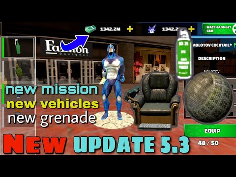 New update 5.3 | full information | rope hero vice town | hindi me | naxeex | BLACK SPIDER 2.0 ||