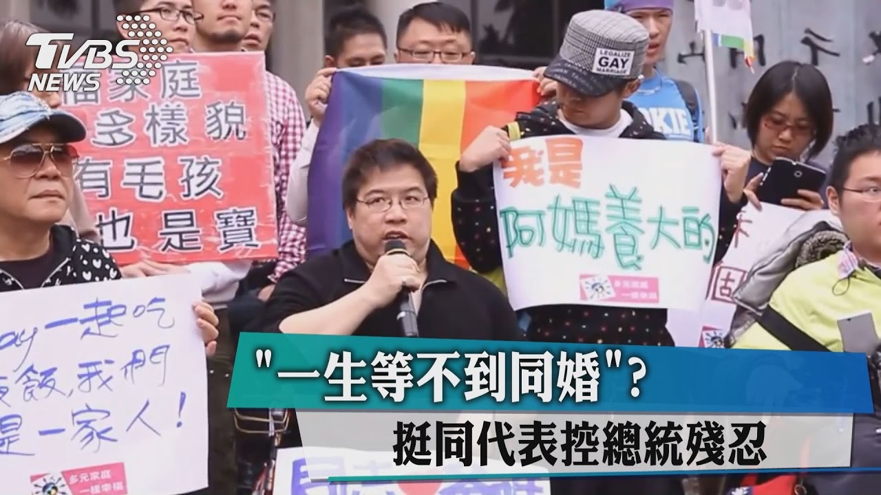 「一生等不到同婚?」　挺同代表控總統殘忍