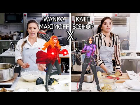 Elizabeth Olsen and Hailee Steinfeld try to keep up with professional chefs | Marvel Women