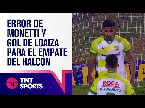 ERROR de MONETTI en el REBOTE y apareció LOAIZA para que el HALCÓN lo EMPATE ⚽️