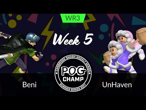 Pog Champ Summer Series #5 Melee - WR3 - Beni (Marth) vs UnHaven (Ice Climbers)