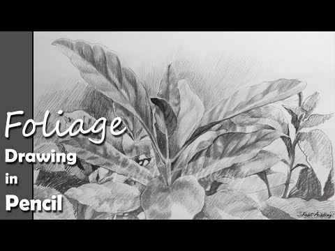 Mountains and Pine Tress Watercolor Pencil Landscape Drawing | steps to follow