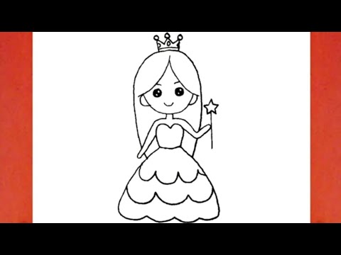 dessin facile | comment dessiner une princesse facilement | dessin kawaii | dessins facile