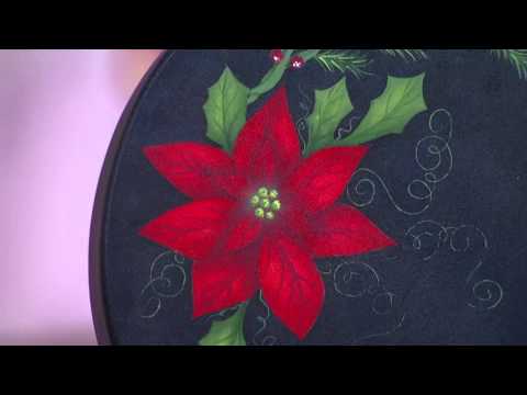 Mulher.com - 23/10/2015 - Como pintar flores de Natal - Ana Lucia Alvim PT1
