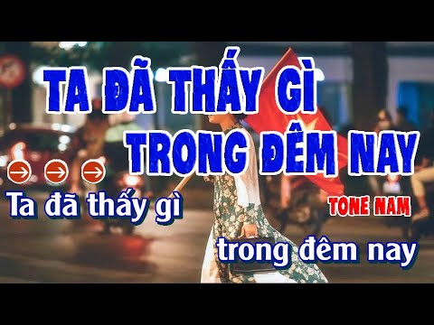 Karaoke Ta Đã Thấy Gì Trong Đêm Nay tone Nam