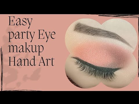 Easy Steps Party Eye makeup on hand hand Art By Majidah Tariq #handart #makuplover