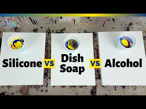 Acrylic Pour Cells: Silicone vs Dish Soap vs Alcohol - Which Cells Recipe Works the best???🤔🤓 Video