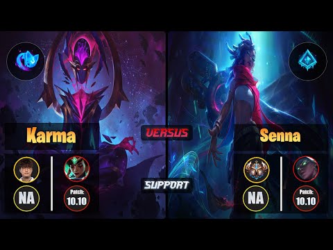 CoreJJ KARMA (Support) [Summon Aery] VS SENNA - Challenger NA Patch 10.10