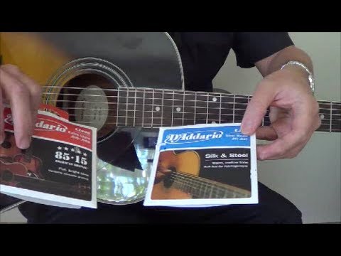 D'Addario EJ40 Silk and Steel and EZ900 85/15 Bronze String Comparison on Epiphone AJ-220S Guitar