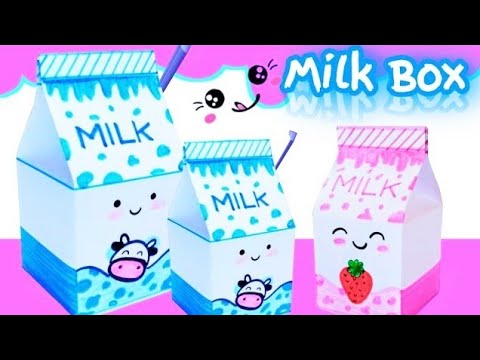 How to make Origami Paper Milk Box | Making Paper Milk Box | Gift Milk Box | Paper craft | DIY