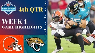 Cleveland Browns vs Jacksonville Jaguars Highlights 4th Qtr | NFL Preseason Week 1 | season 2022-23