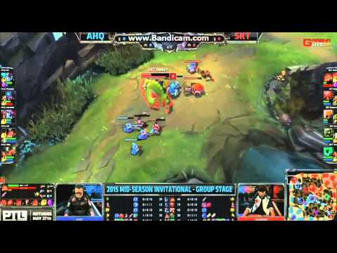 ahq vs SKT T1 西門夜說霸氣單殺Easyhoon