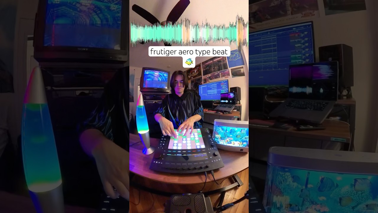 frutiger aero type beat on my ableton push 3 #ableton #abletonpush #frutigeraero #nostalgia