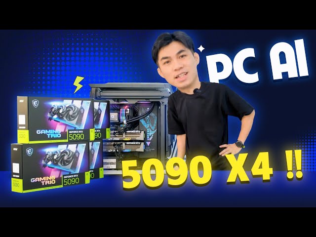 Bộ PC AI Ryzen 9 9950X | 2 VGA RTX 5090 32GB | Ram 128GB