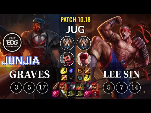 EDG JunJia Graves vs Lee Sin Jungle - KR Patch 10.18