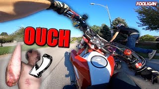 Crashed My Grom Without Gear... (Painful)