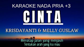 Download lagu Cinta - Krisadayanti & Melly Guslaw (Karaoke Male Key Nada Pria  3 Ebm) mp3