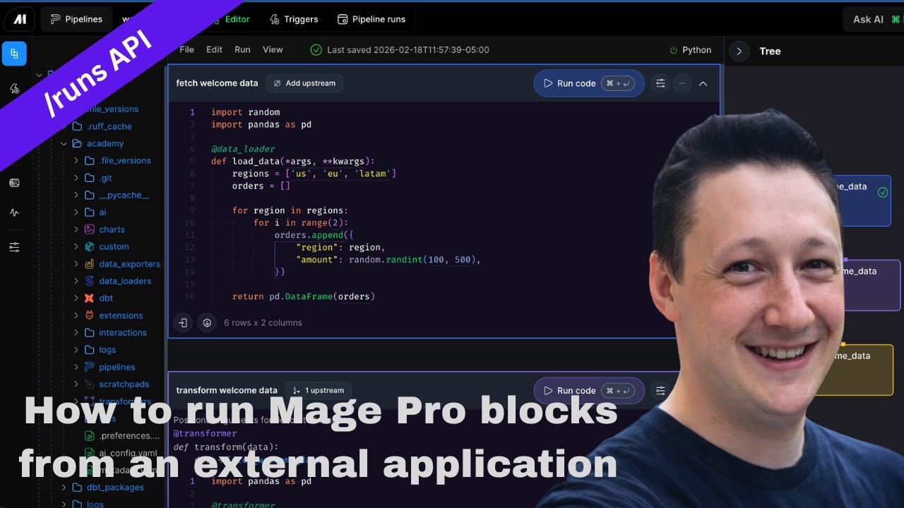 How to run Mage Pro blocks from an external application video thumbnail