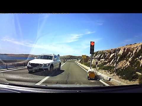 Ubrzana snimka vožnje Zagreb - Pag autocestom A1