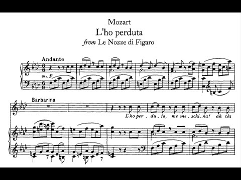 L'ho perduta ( W. A. Mozart) - F Minor Piano Accompaniment - Karaoke