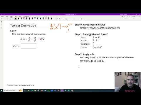 Math 112 - How to Take the Derivative Series