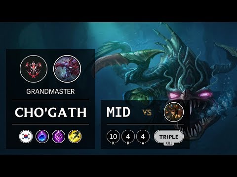 Cho'Gath Mid vs Cassiopeia - KR Grandmaster Patch 9.23
