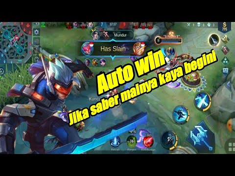 SOLO RANK | Saber Hyper carry | GAME PLAY SABER | MLBB INDONESIA