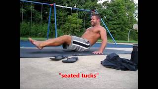 Dynamic Yoga Fitness abs and full body mobilty combo - up dog / down dog and seated tucks