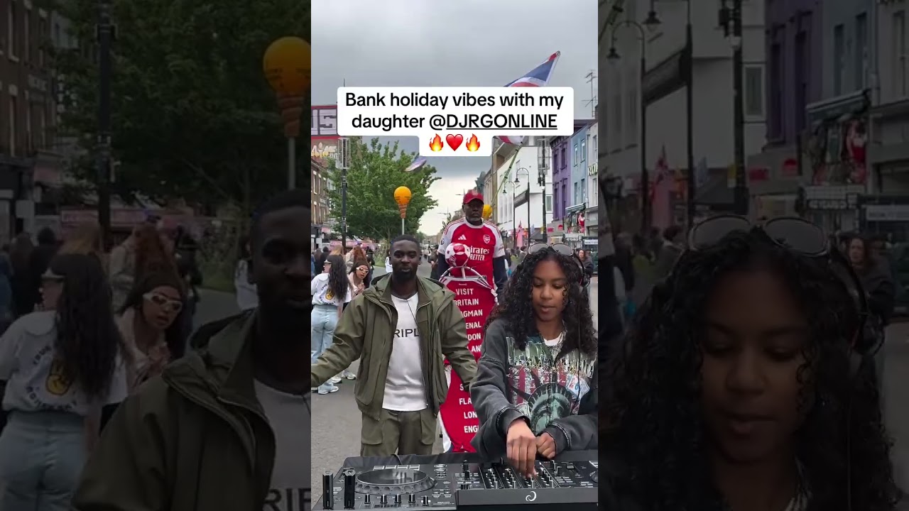 Bank holiday vibes on the streets with my daughter djrgonline 🔥❤️🔥#djagonline #teamag #ukdj
