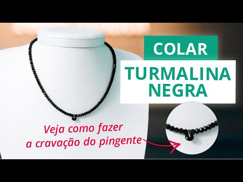 BLACK TOURMALINE STONE NECKLACE WITH EXCLUSIVE PENDANT | Learn how to attach the pendant to the c...