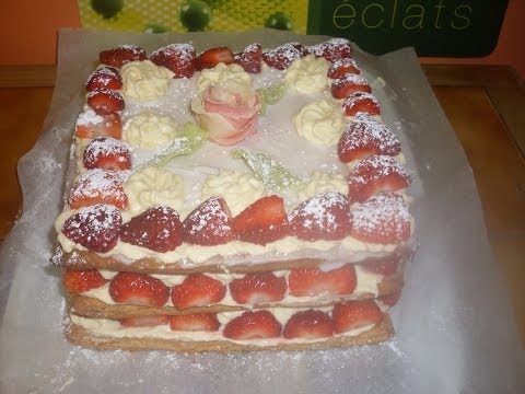Comment faire un millefeuilles aux fraises - Recette millefeuille fraises