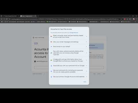 Acounta.com Google OAuth Scope Flow