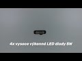 Výstražné oranžové světlo 12V/24V - 4x5W LED SLIM predátor ECE R65 (96x29x8,8mm) - Video Youtube