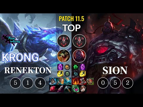 RNW KronG Renekton vs Sion Top - KR Patch 11.5
