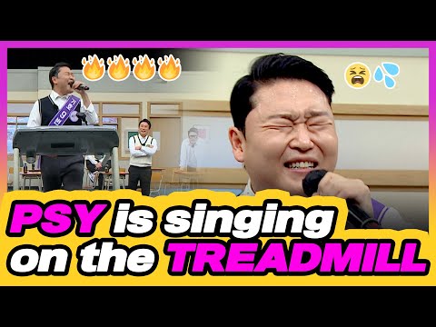 [4K] PSY- Challenge Running and Singing on a Treadmill!!!