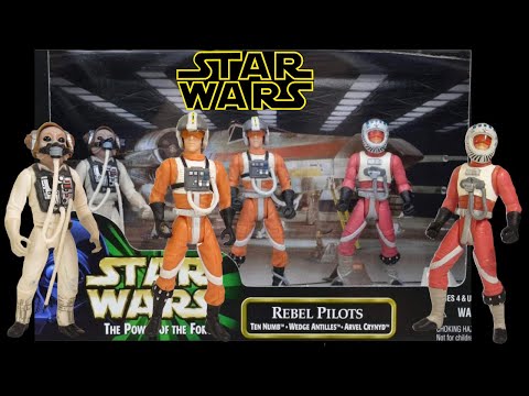 Star Wars Rebel Pilots Power of the Force Rebel Pilots TEN Numb Wedge Antilles Arvel Crynyd Unboxing