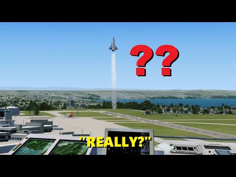 Guy Launches SPACE SHUTTLE in Flight Simulator X (Multiplayer ATC)