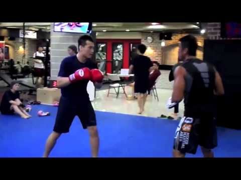Korean Zombie hitting pads in preparation for Jose Aldo (UFC 163)