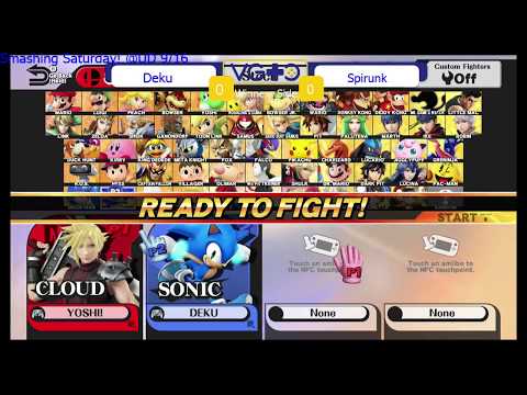 Smashing Saturday 9/16 Winners Side: Deku (Sonic) vs Spirunk (Cloud)