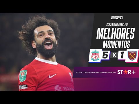 Gols e lances de Liverpool x West Ham