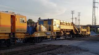 Eastbound Plasser-American work extra on BNSF Railway @ St. Louis, MO, 8/10/19